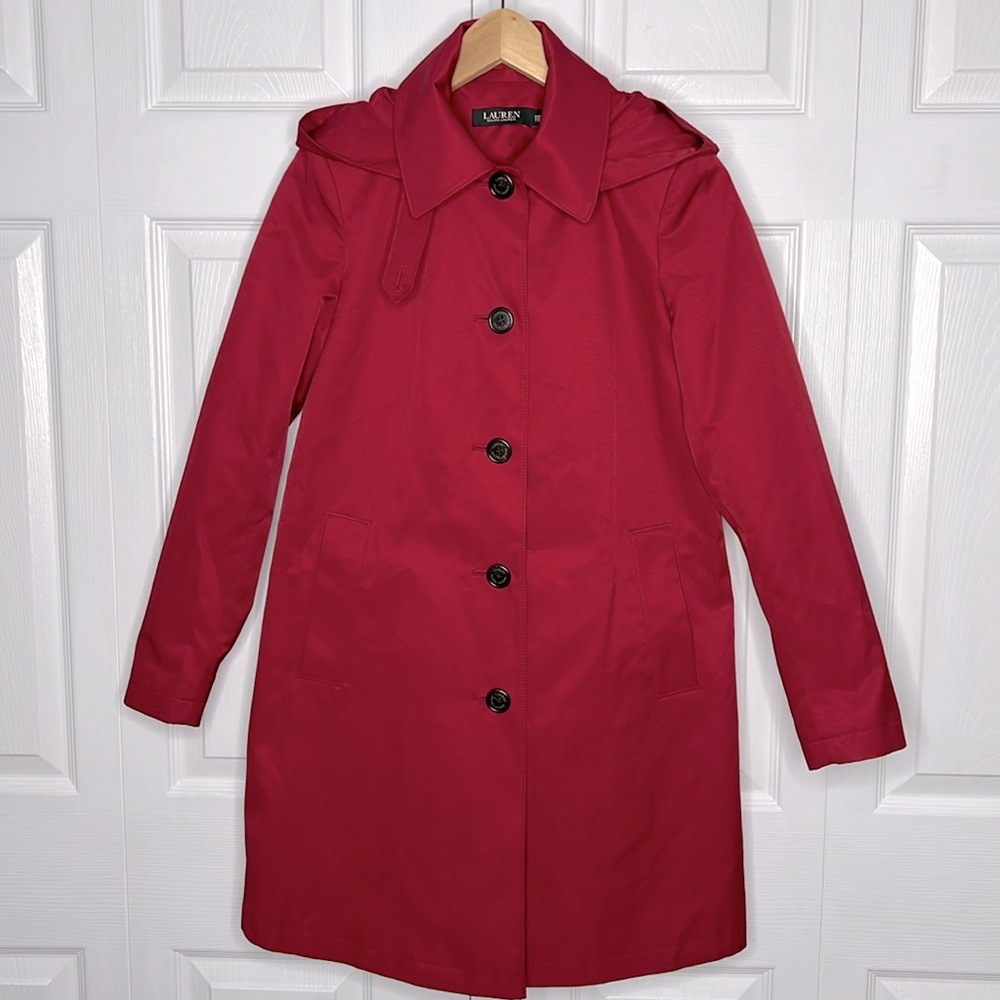 Lauren Ralph Lauren Red Trench Coat